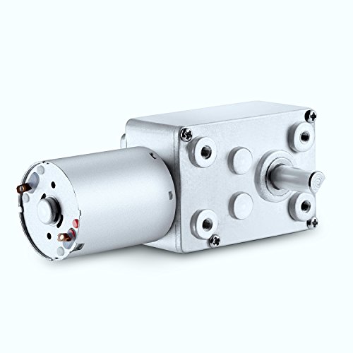 Image of DC 12V 15RPM Turbo Worm Geared Motor High Torque Turbine Worm Gear Box Reduction Motor 6mm Shaft JSX600-370