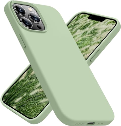 Image of MIDOS Back Cover Compatible with iPhone 14 Pro Max Case Liquid Silicone Full Protection Shock Proof Back Cover for iPhone 14 Pro Max (2022) 6.7 inch (S Green)
