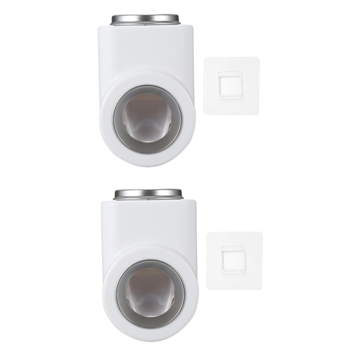 Cabilock 2pcs Multipurpose Wall-Mounted Toothpaste Dispenser and Storage Rack Nail Installation for Toothpaste -Bearing Design