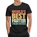 Father Shirt - T-Shirt for Men, Fathers - Gifts for Dad from Daughter Son - Best Dad Shirts - World Best Father Shirts - Gift for Father's Day (Black, XL)