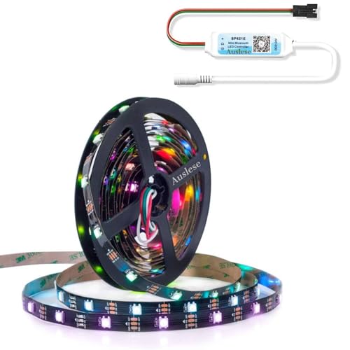 Image of SP621E Pixel Kit Bluetooth LED Controller with Music Sync + 5M Dream Color WS2812B Addressable RGB Strip Light for DIY, PC, Gaming, TV Backlight, Smart Home & Room Lighting