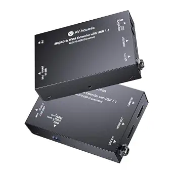 AV Access 4K60Hz HDMI & USB KVM Extender Over Cat6/6A/7 Up to 230ft, HDR10
