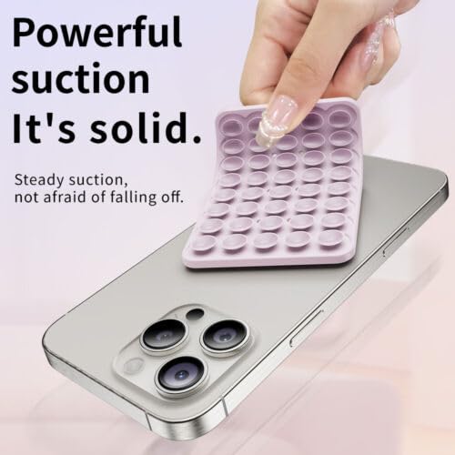 Image of amazon basics Suction Phone Case Anti-Slip Silicone Multipurpose Hands-Free Sticky Pads for Phone Case Mount for Selfies Videos Mirror Shower Car Dashboard - Yellow (1 Piece)
