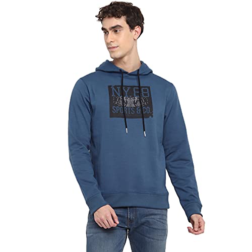 Image of Deniklo Mens Polyester Hooded Neck Sweatshirt