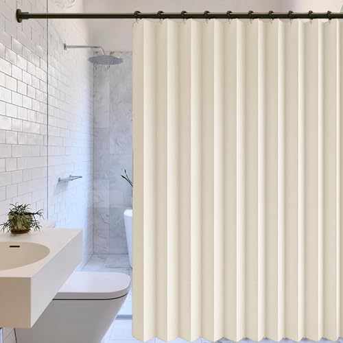 ロング アコーディオンカーテ 148 x 226 cm 暖簾おしゃれ可能Uvカット遮像プライバシ保護程よい透け感断熱遮熱省エネ洗える防風保温磁石式ドア簡単取付部屋の仕切り目隠しコディオテ玄関/寝室/キッチ浴室対応寝リビグ, ベージュ