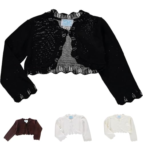 Julius Berger Baby Girl Classic Bolero Shrug Sweater – Crafted with Stunning Detail and Care, Made in USA