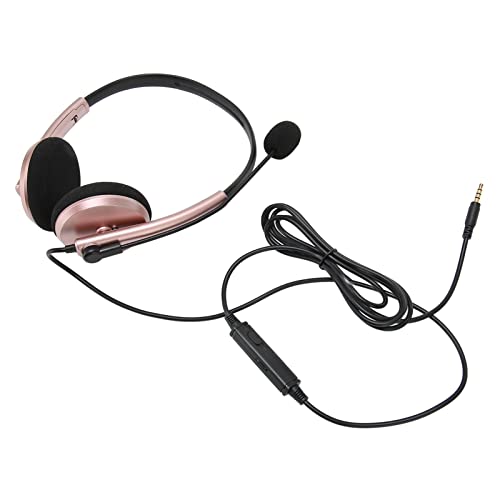 Retractable Call Center Headset with Rotatable Microphone, HD Voice Communication, Hearing, Stylish and Comfortable for Time Wea