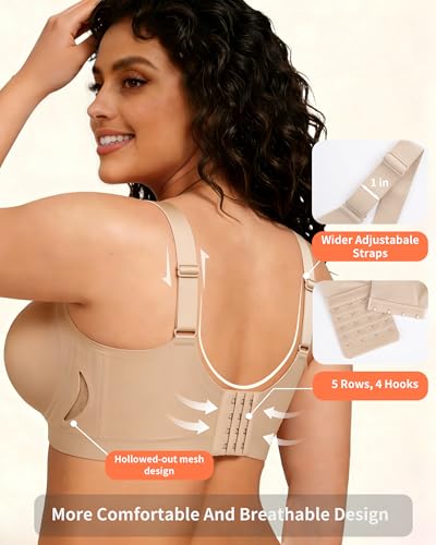 Image of Smoothing Bra Anti Sagging Wireless Push Up Bras for Women No Underwire Full Coverage Bra Comfy Bras for Women