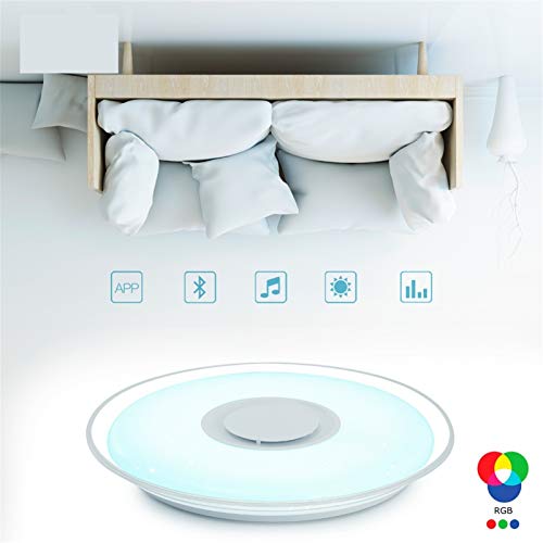 Plafonnier LED moderne 52W avec haut-parleur Bluetooth dimmable