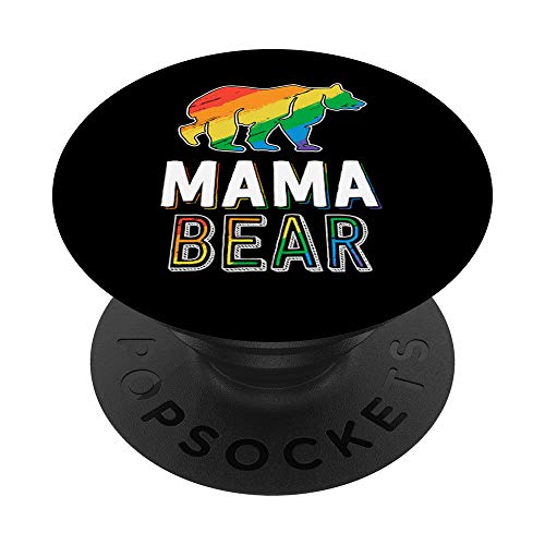 Gay Mama Bear Shirt Proud Mom LGBTQ Parent LGBT Mother PopSockets Supporto e Impugnatura per Smartphone e Tablet