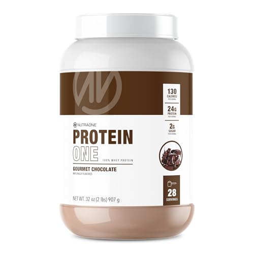 NutraOne ProteinOne Whey Protein Promote Recovery and Build Muscle with a Protein Shake Powder for Men & Women (Gourmet Chocolate, 2 LB)