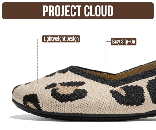 Image of Project Cloud Womens Flats Memory Foam Ballet Flats for Women (Prospect) | Memory Foam Insole and Lightweight Design - Non-Slip Sole Comfortable and Durable Womens Flats for All Occasions