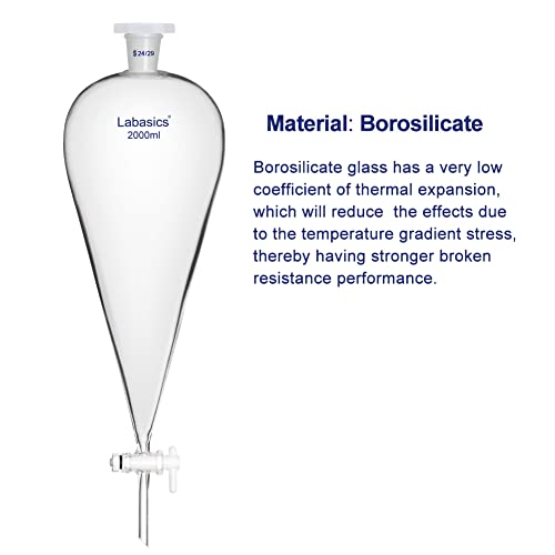 Labasics LB-SEP-FUNNEL-24/29-1PK-2000ML Conical Separatory Funnel thumb #3