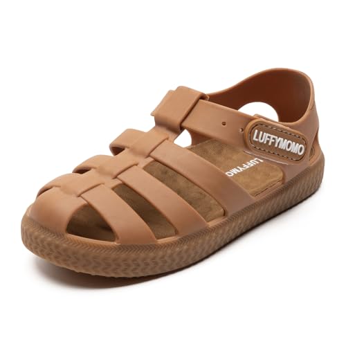 Image of Luffymomo Boys Girls Closed Toe Sandals Lightweight Beach Water Shoes Adjustable Summer Outdoor Sandal for Toddler /Little Kids