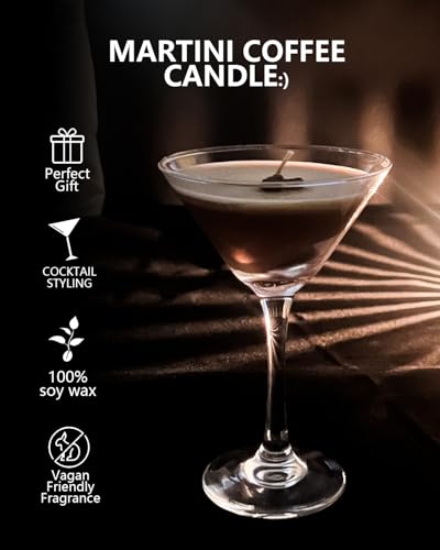Coffee Martini Candles Gifts for Women Men, Scented Candles Unique Gifts for Women Girl Friend Soy Wax Candles for Home, Bedroom,Coffee Bar Scented for Christmas, Birthday,Halloween - Image 6