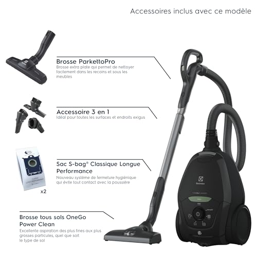 Electrolux Pure D8 Aspirateur Traineau avec sac Incroyablement Silencieux 57dB Ecoresponsable 75% de matériaux recyclés surfaces Puissance Automatique Intelligente PD82 - vue 4