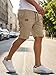 JMIERR Mens Athletic Shorts Casual Cotton Drawstring Summer Beach Twill Chino Dress Golf Travel Essentials Workout Gym Running Basketball Shorts, L, S1 Khaki 2