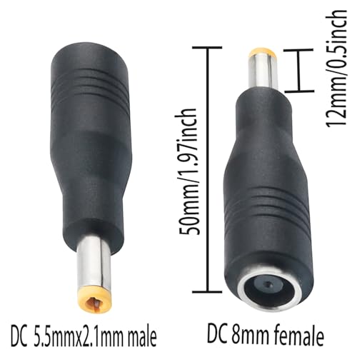 Adaptadores de enchufe de energía DC 4 piezas negro miniatura 2