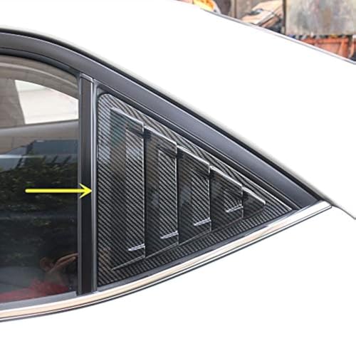 2X Sport Style Carbon Fiber Print Quarter Window Scoops Louvers for Toyota Corolla Sedan 2013 2014 2015 2016 2017 2018