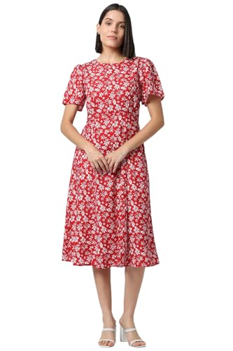 Image of Van Heusen Women's Fit and Flare Knee Length Printed Formal Dress