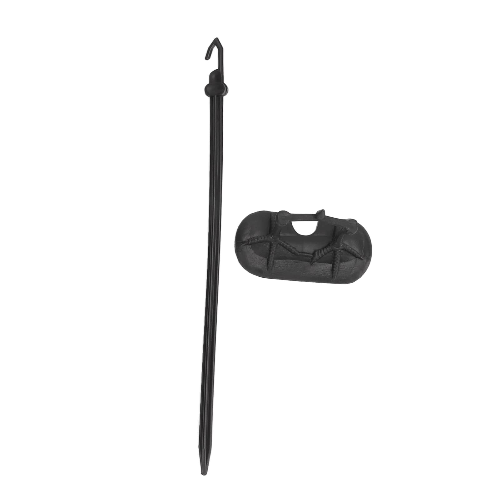 Cuerpo Principal del Señuelo de Cuervo, con Poste para Atraer la Caza y Asustar a los Pájaros P E Crow PE Decoración de Patio de Simulación Negra