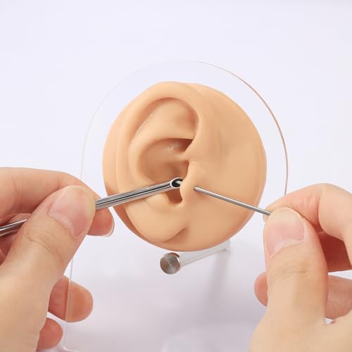 AccGin 4pcs Piercing Needles Receiving Tubes, Stainless Steel Body Jewelry Piercing Receiver (3mm 4mm 5mm 6mm)