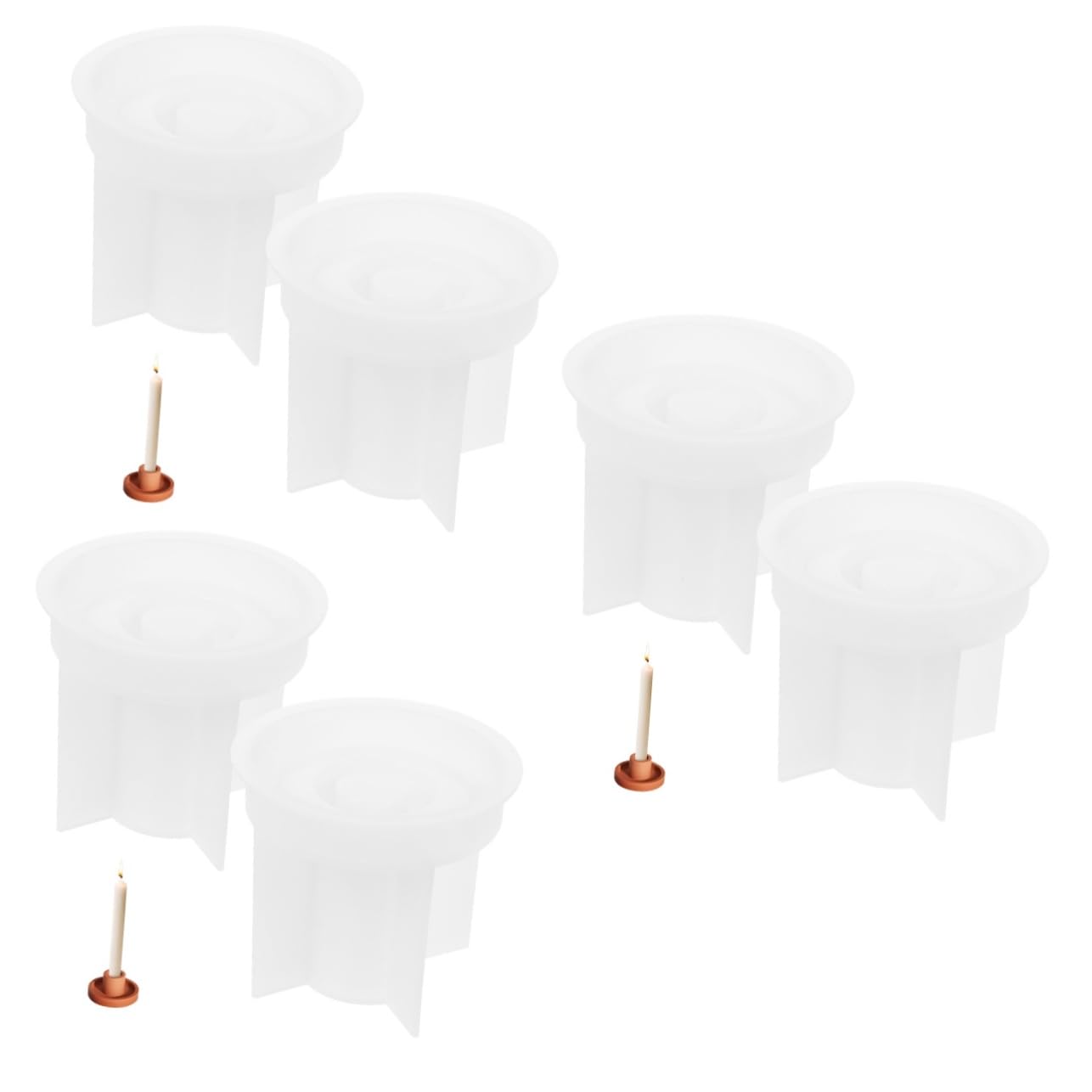 Moule à bougie silicone pour chandelier DIY afin d'illuminer vos tables de fête avec élégance