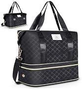 Geestock Travel Duffle Bag for Women Men, Expandable Weekender Overnight Bags with Shoes Compartm...