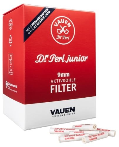 Dr. Perl Filter 19818 Dr. Perl Junior Aktivkohlefilter groß - 9 mm - Ju-Max 2 x 180er = 360 Filter - VAUEN Papier