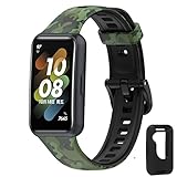 Bracelet de rechange en silicone pour montre connectée Huawei Band 7 Camouflage Bracelet de rechange en silicone pour montre connectée Huawei Band 7 Camouflage
