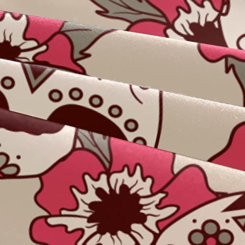Parure de lit motif tête de mort et fleurs en textile doux imprimé - 6