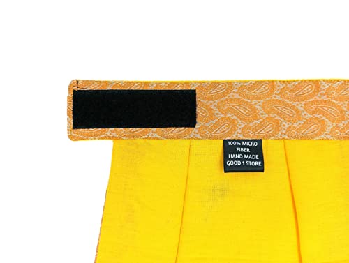 Image of formal cravat set for men with pocket square Men's Cravat Necktie, Self Design Microfiber Dark Multi color Free Size