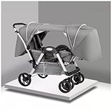 Super coffre-fort et robuste: Contrôlez strictement les fissures dangereuses dans le chariot de bébé for éviter une pincée accidentelle cachée Harnais de sécurité à 5 points Gardez le bébé de glisser sur le bassinet adopter des roues en caoutchouc, portable et plus durable, à long terme.