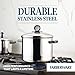 Farberware Classic Series Stainless Steel 8-Quart Covered Straining Stockpot with Lid, Stainless Steel Pot with Lid, Silver