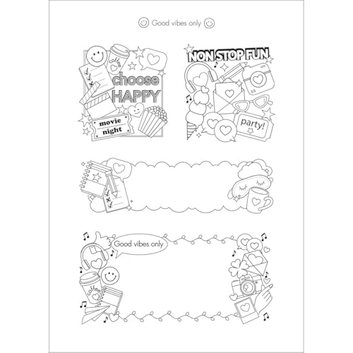 Tilibra - Folhas de Adesivos para Colorir 6 folhas.