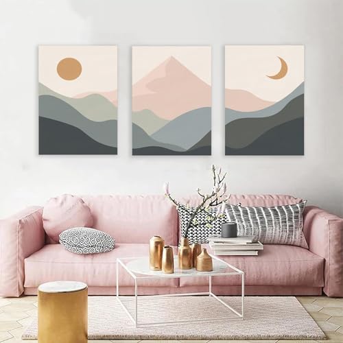 Art mural bohème moderne affiche affiche montagne lune - 3