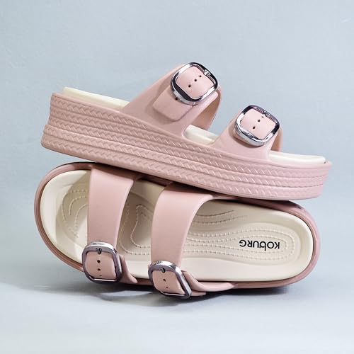 Image of KOBURG Diva Sandals for Women| Durable| Lightweight| Daily|Stylish l Antiskid|Heels|Easy to Clean Sandals| Comfortable | Extra Soft Slide KS-444