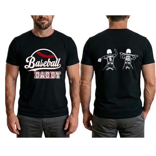 T-Shirt Personnalisé Papa Homme avec Prénoms Enfant Grand-Père Imprimé