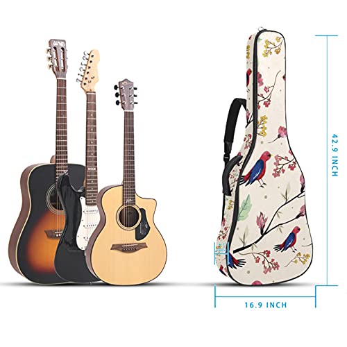 Housse de transport pour guitare imperméable avec fermeture éclair et motif fleuri - 5