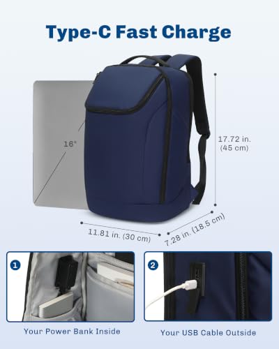 Image of Hynes Eagle 16 Inch Laptop Backpack 25L Business Travel Workday Daypack