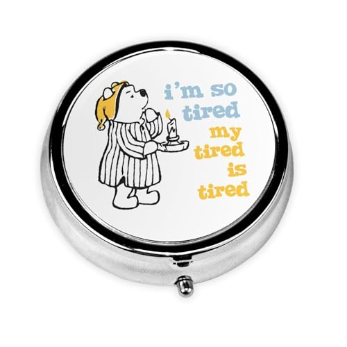 くまのフ?ーさん ピルケース 薬入れ 薬ケース ラウンド医学ボックス ミニメタルピルケース 蓋付きケース 収納用ケース 小分け トラベル財布用 リトルピルディスペンサー 小物入れ ポータブル グッズ