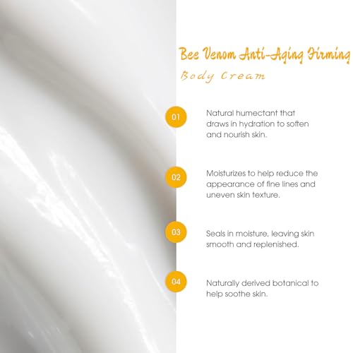 Bee Lift Anti Aging Firming Body Cream, Bee Venom Wrinkle Removal Cream, Collagen Firming Body Lotion, Neck Firming Cream For Loose Skin, Skin Tightening Cream Body, Restore Elasticity, Hydration - Image 4