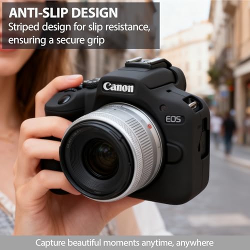 Funda Silicona para Cámara Canon EOS R100 Negra miniatura 2