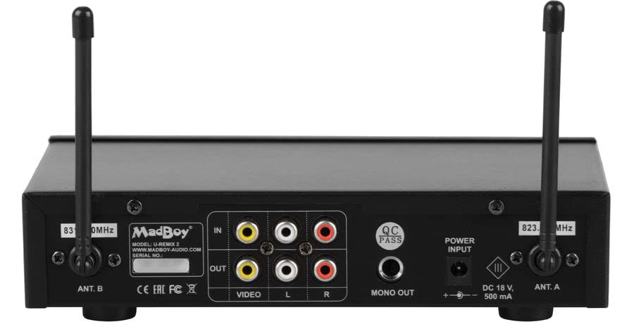Mixeur Karaoké MadBoy U-Remix Bluetooth avec 2 Micros UHF + 1 DVD KPM Offert !