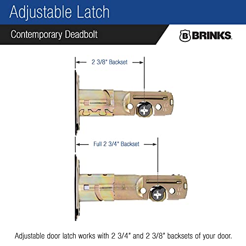 Brinks - Contemporary Single Cylinder Deadbolt, Tuscan Bronze - Built For Rigorous Residential Protection With Ansi Grade 3 Security (E2402-150) #TOP5