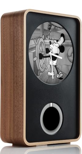 KLYDO Clock Comes with Thousands of animations, Updated Daily, with a Lifetime Subscription Included. Choose The Perfect for Each Moment! (Walnut)