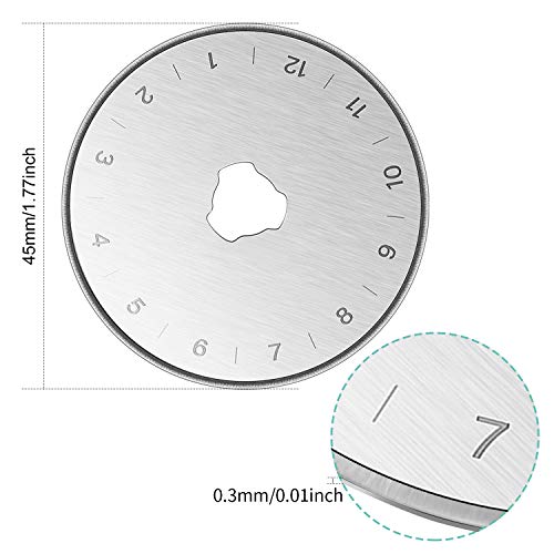 image for Mudder 45mm Rotary Cutter Blades 30 Pack Replacement Rotary Blade Comp