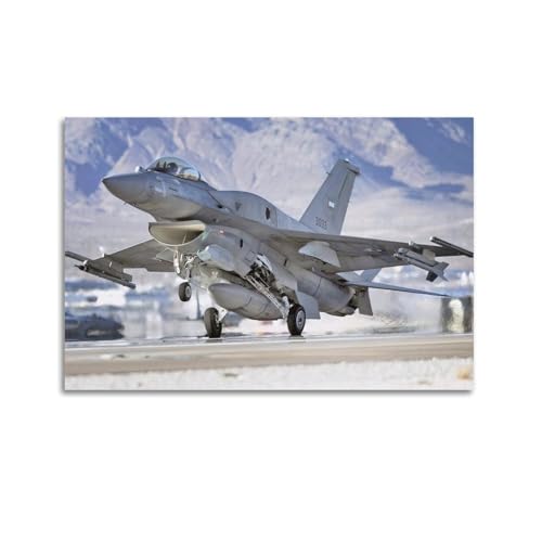 Jet de combat F-16 poster décoration murale moderne pour chambre à coucher