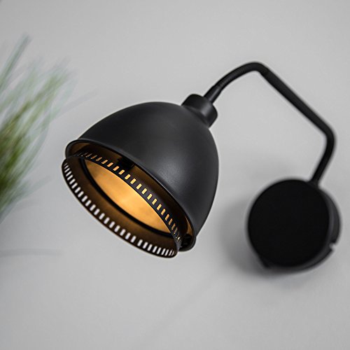 Lightbox Applique murale style vintage avec interrupteur, bras flexible et douille G9 40 W  max. - Noir mat40 W, métal, noir mat