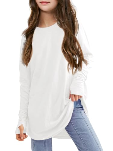 Haloumoning Mädchen Daumenlöcher Langarm T-Shirts Kinder...